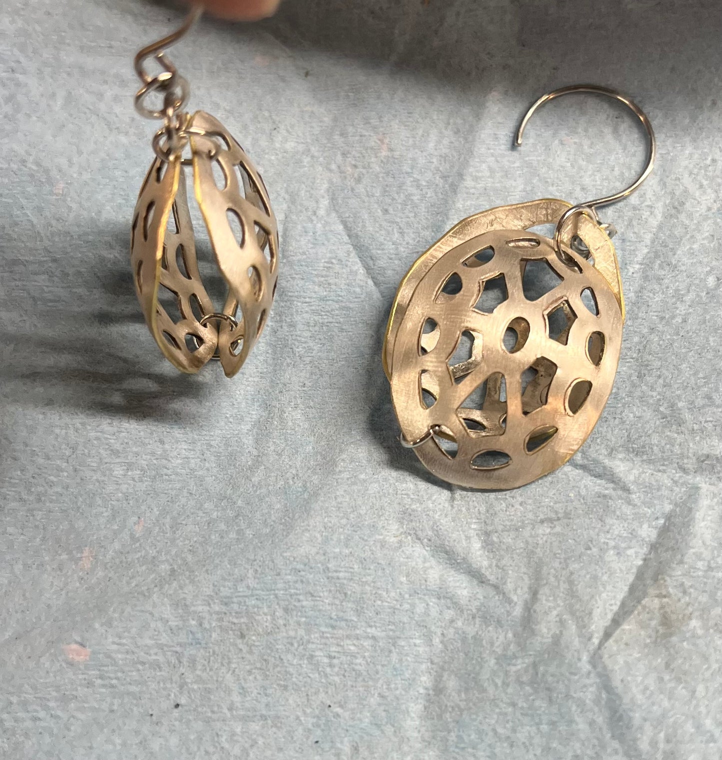 Silver "Turtle Shell" Earrings