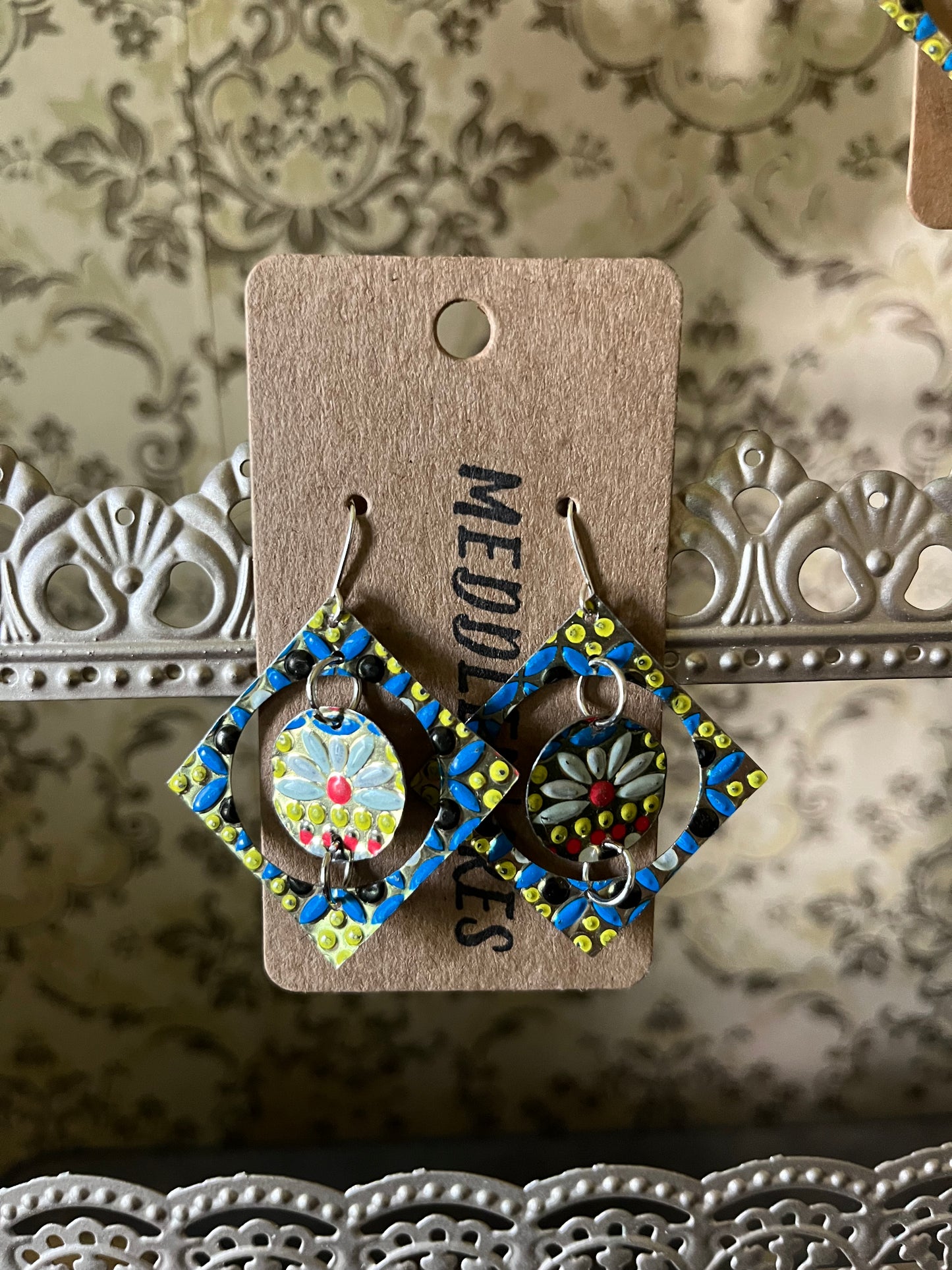 Floral Mosaic Earrings #11