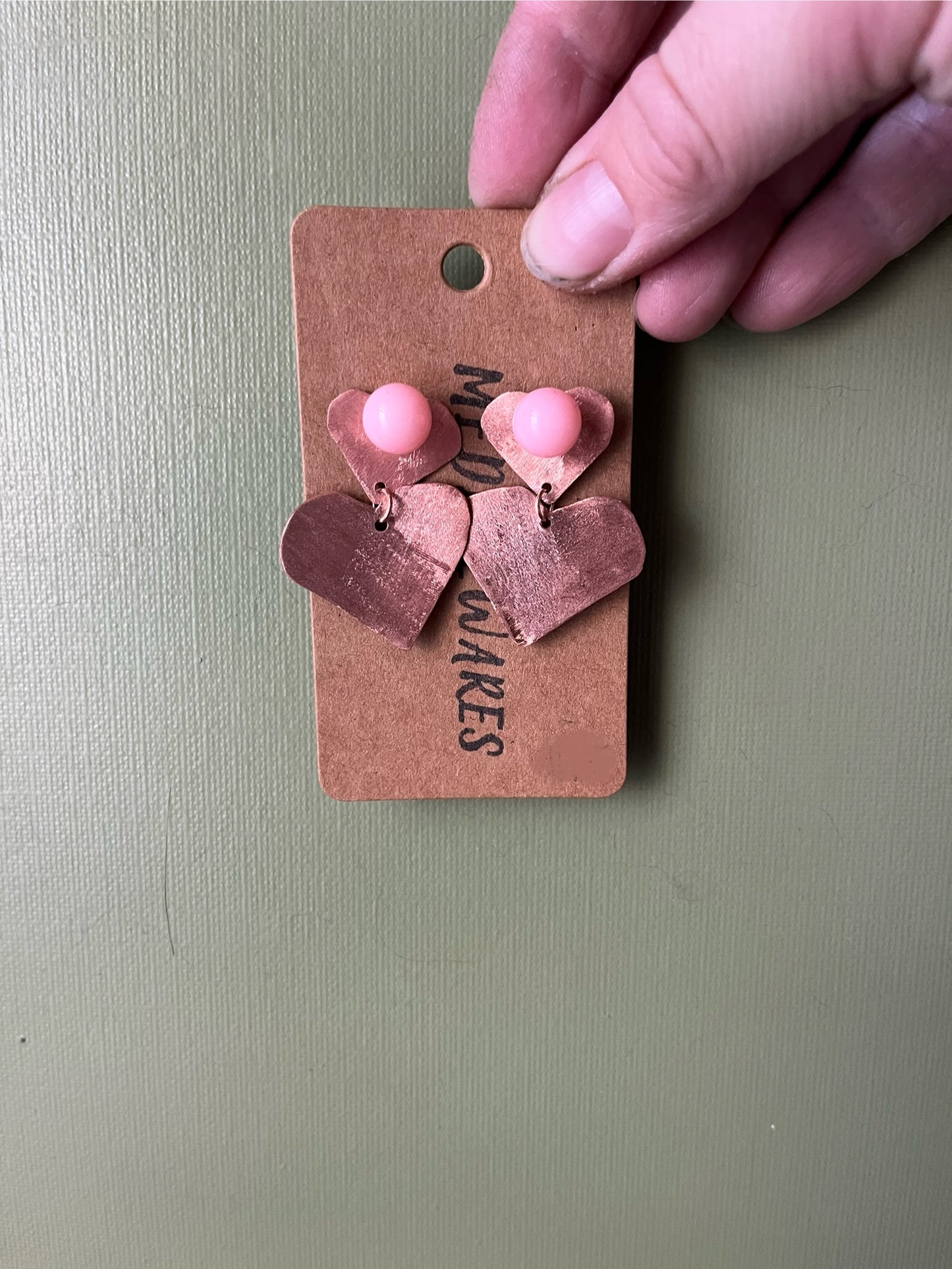 Small Two Tier Heart Earrings