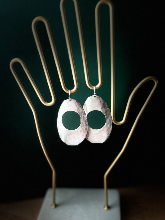 Metal Yolk Spoon Earrings