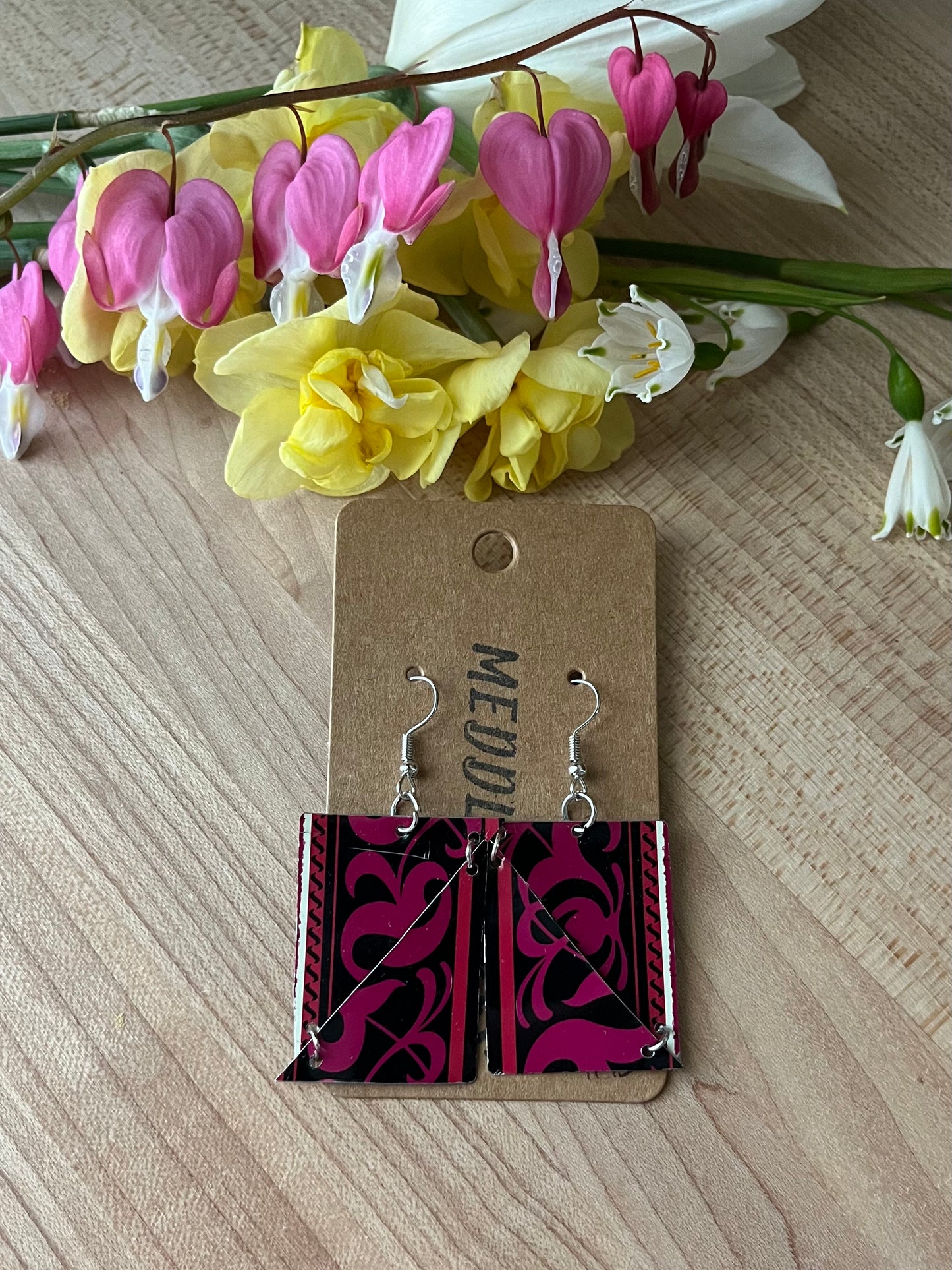 Lucky You Ringed Rectangle Earrings