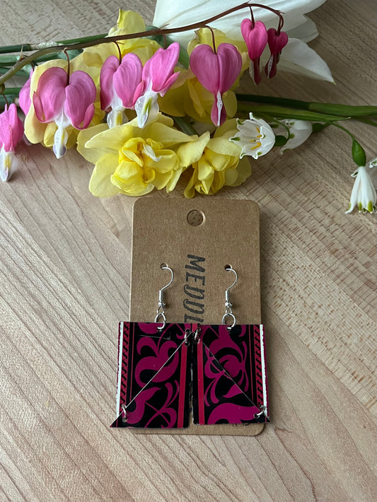 Lucky You Ringed Rectangle Earrings