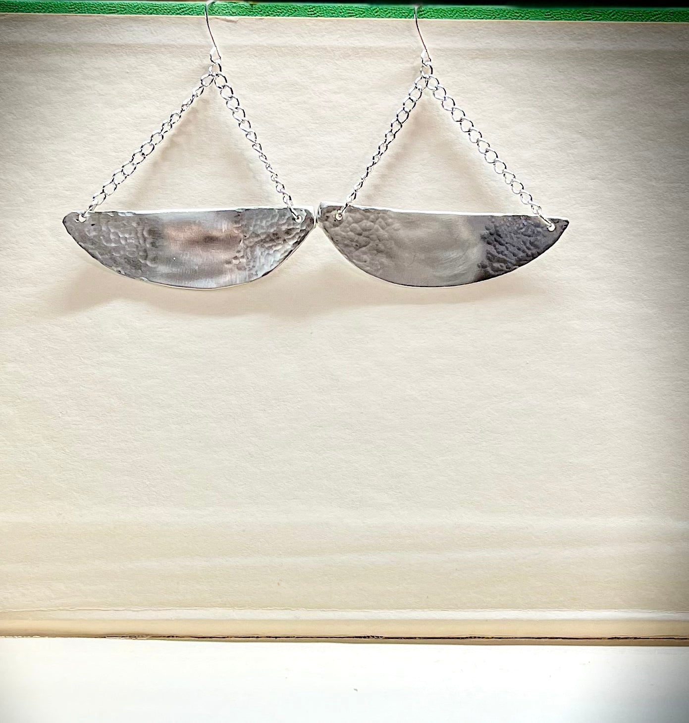 Chained Halved Spoon Earrings